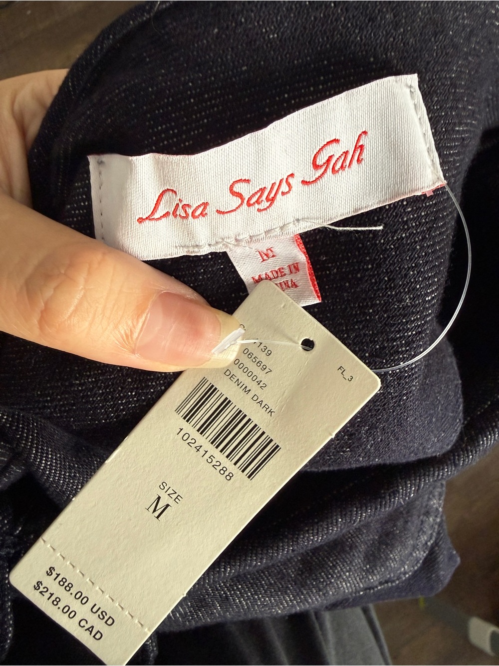 Lisa Says Gah Jenny Denim Mini Dress Sailor Collar Denim Dress with Ruffle Hem - Picture 3 of 4